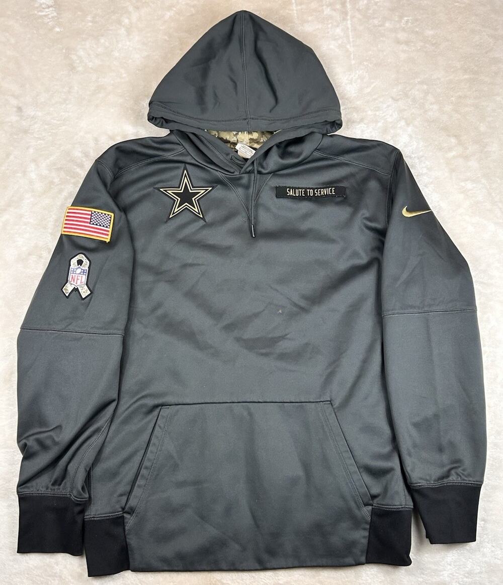 Dallas Cowboys Nike Hoodie Men XL Black Salute to Service Football Therma Fit